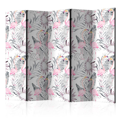 225cm W x 172cm H 5 - Panel  One Sided Room Divider Folding Room Divider