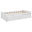 Structure de lit en bois classique avec 2 tiroirs de rangement coulissants pratiques-360423864