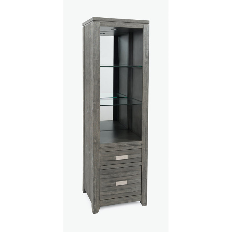 Bibliothèque standard H 72 "x l 22" Cathye, Gris brossé