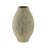 17.5" Gold Ceramic Accent Vase with Vertical Ribbed Texture