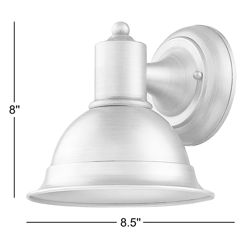 Applique murale d'extérieur à 1 ampoule H 8,25 po Edison, Laiton brut