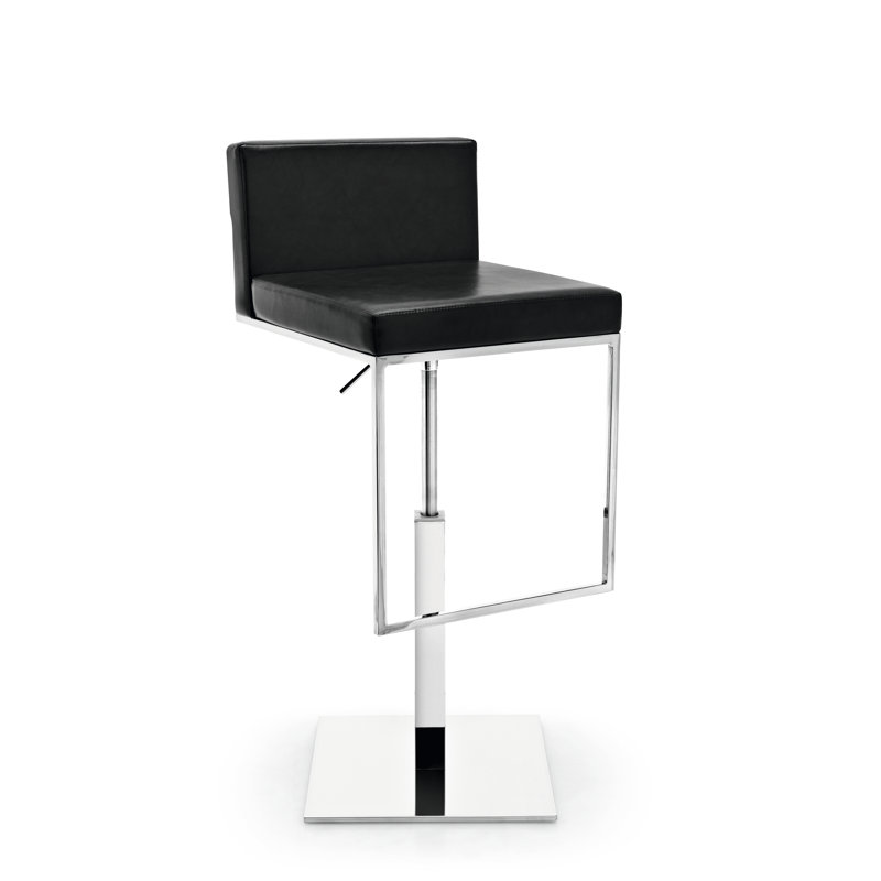 Tabouret ajustable avec base pivotante Even Plus, Noir