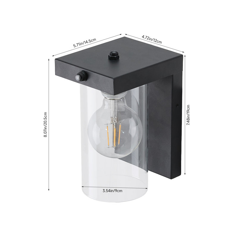 Matte Black Outdoor Sconce