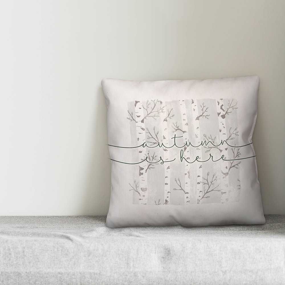  Autumn Is Here Birch Trees Throw Pillow Designs Direct Creative Group