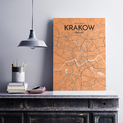 «Krakow City Map», impression de luxe