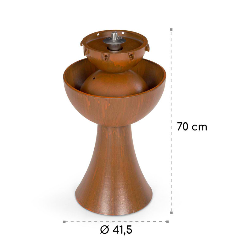 Hadrian Stainless Steel Fountain with Light