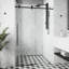 Porte de douche coulissante sans cadre Elan E-Class l 44-48 "x H 76" avec verre transparent 3/8 "-50553387