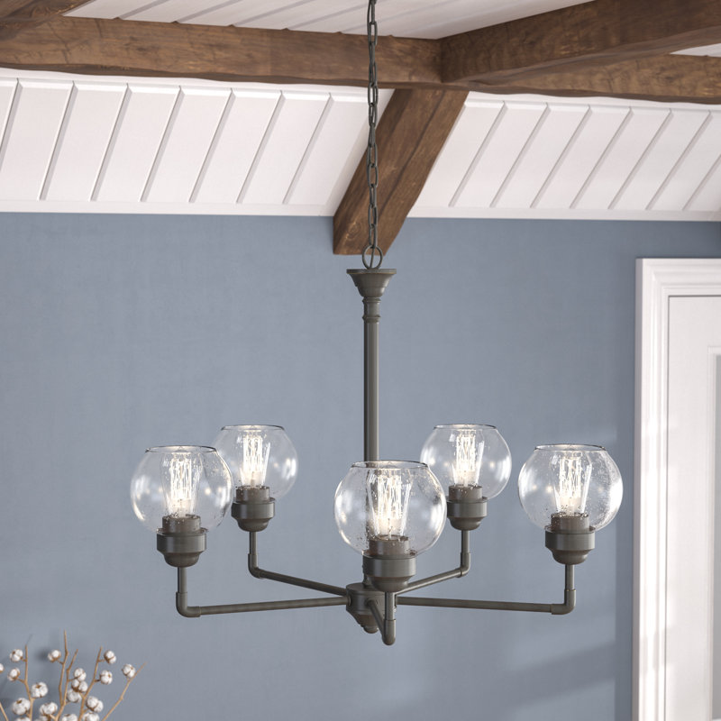 Lustre classique / traditionnel à 5 lumières Niles, Bronze vieilli