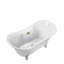 Baignoire de trempage sur pieds 60 "avec drain, pattes et plateau en bambou 60" Streamline-575593997-575594043