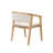 Urquhart 5-Piece Modern Farmhouse Wood Dining Set With Double V Trestle Table And Upholstered Armchairs-123820439-123820442