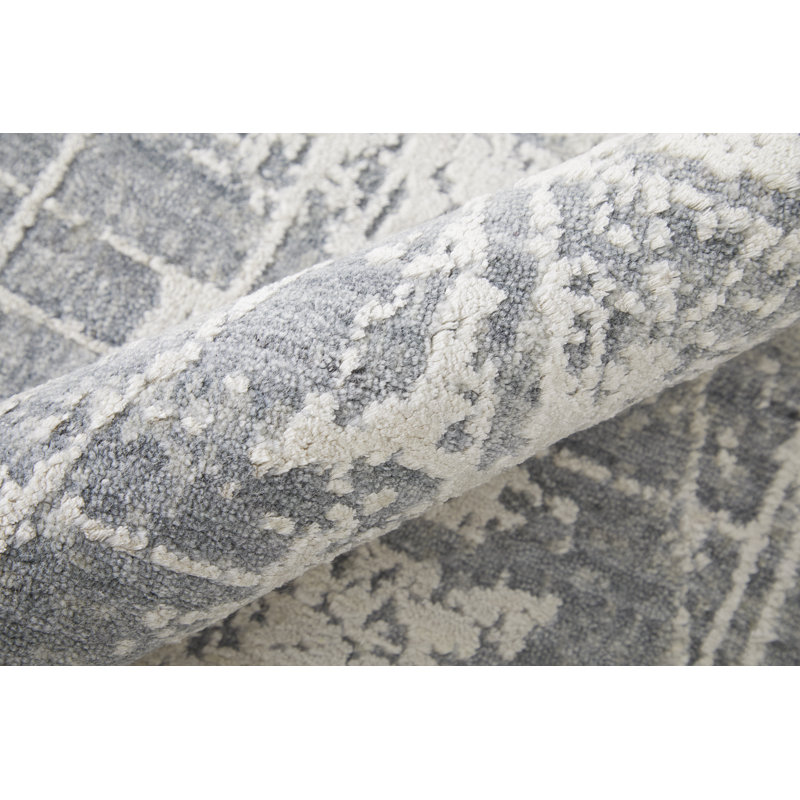 Eastfield Abstract Area Rug in Gray, Rectangle 12' x 15'