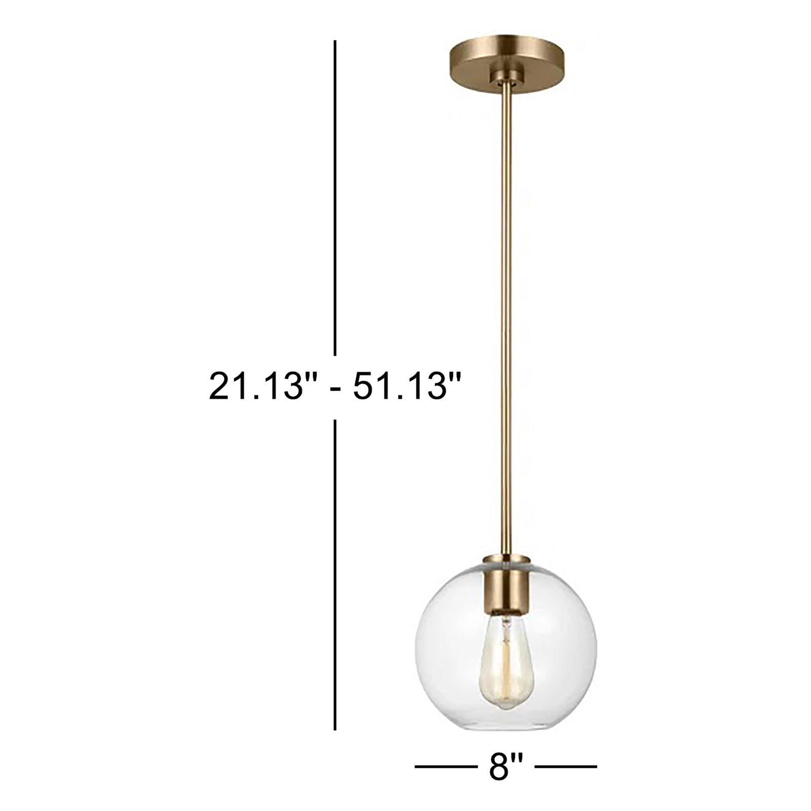 Childerley 1 - Light Single Globe Pendant, Gold