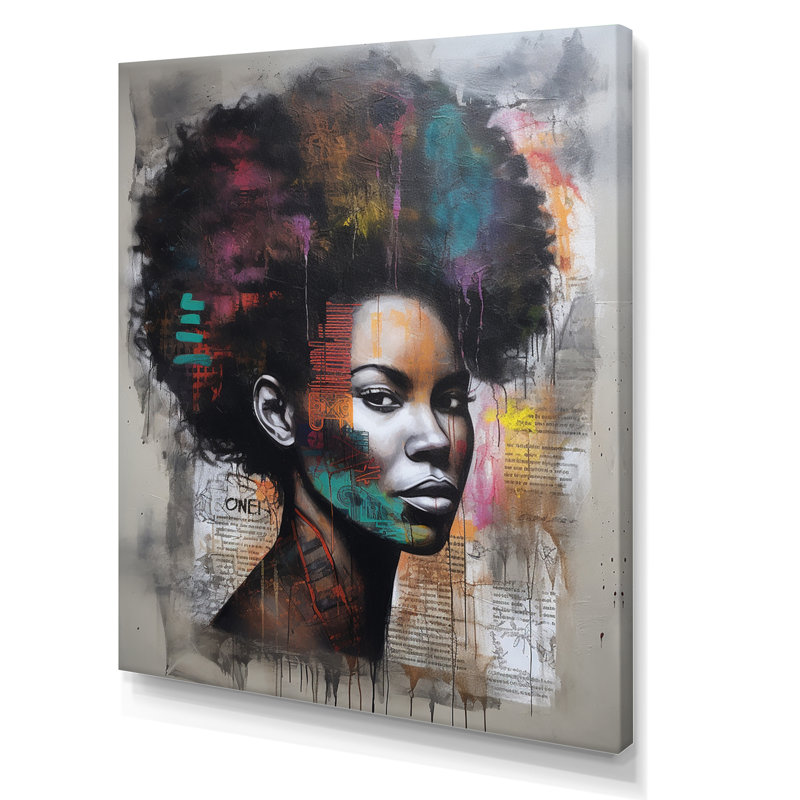Urban Urban contemporain africain, H 32 po x l 24 po x P 1 po, Toile tendue