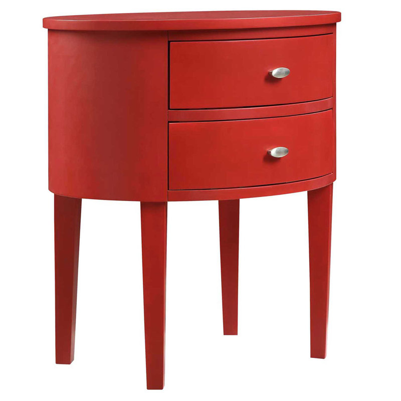 Zaheed 2 - Drawer End Table, Red