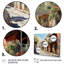 «Green Beige Mexico Colonial Charm», aquarelle encadrée sur toile-1897013708-2087323200