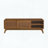 Mid-Century Rattan TV Stand for TVs up to 65", with Sliding Doors and Solid Wood Feet-882363796