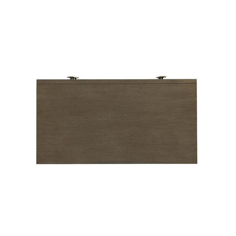 Transitional Gray-Brown 3-Drawer Nightstand with Brushed Glaze