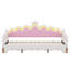 Extending Daybed With LED Lights, Modern Upholstered Daybed With Crown Headboard-1405108911