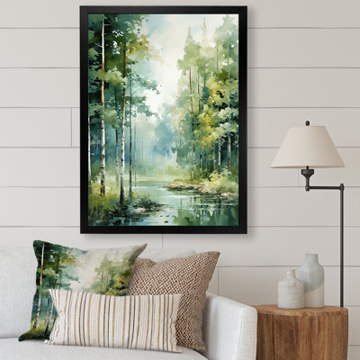 Tranquil Shadows Green Forest II - reproduction sur toile