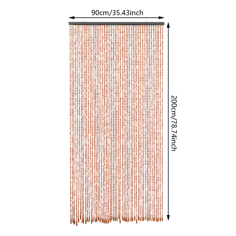 Bamboo Wood Door Curtain, Brown