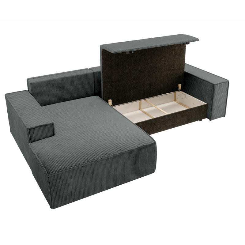 Chadman Sofa & Chaise, Left Hand Facing, Grey