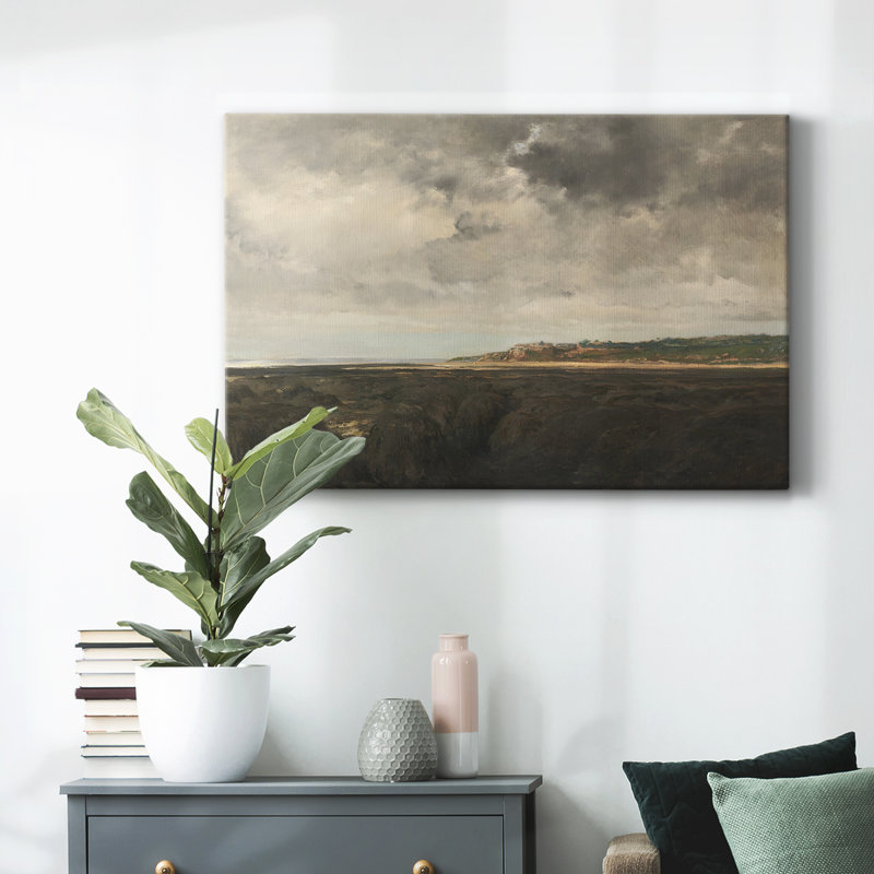 Paysage rétro - DCCDXII, H 41 po x l 61 po x P 1,5 po, Toile tendue