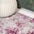 Contemporary Pop Modern Abstract Vintage Faded Maroon/Gray Rug-1075811671