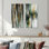 «Gold Green», ensemble de 2 art mural contemporain éthéré optique