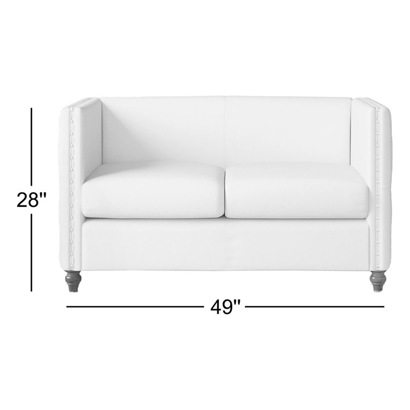 Shawn 49'' Velvet Loveseat, Beige Velvet