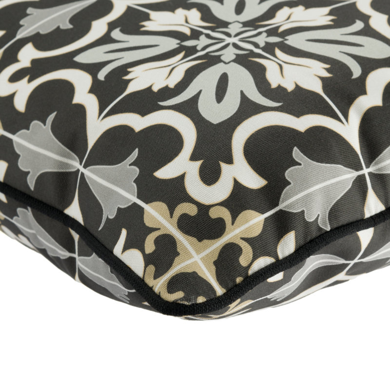 Lillian August Outdoor Living Lagoon Lumbar Pillow Cover, Antica Onyx, 20"H x 20"W