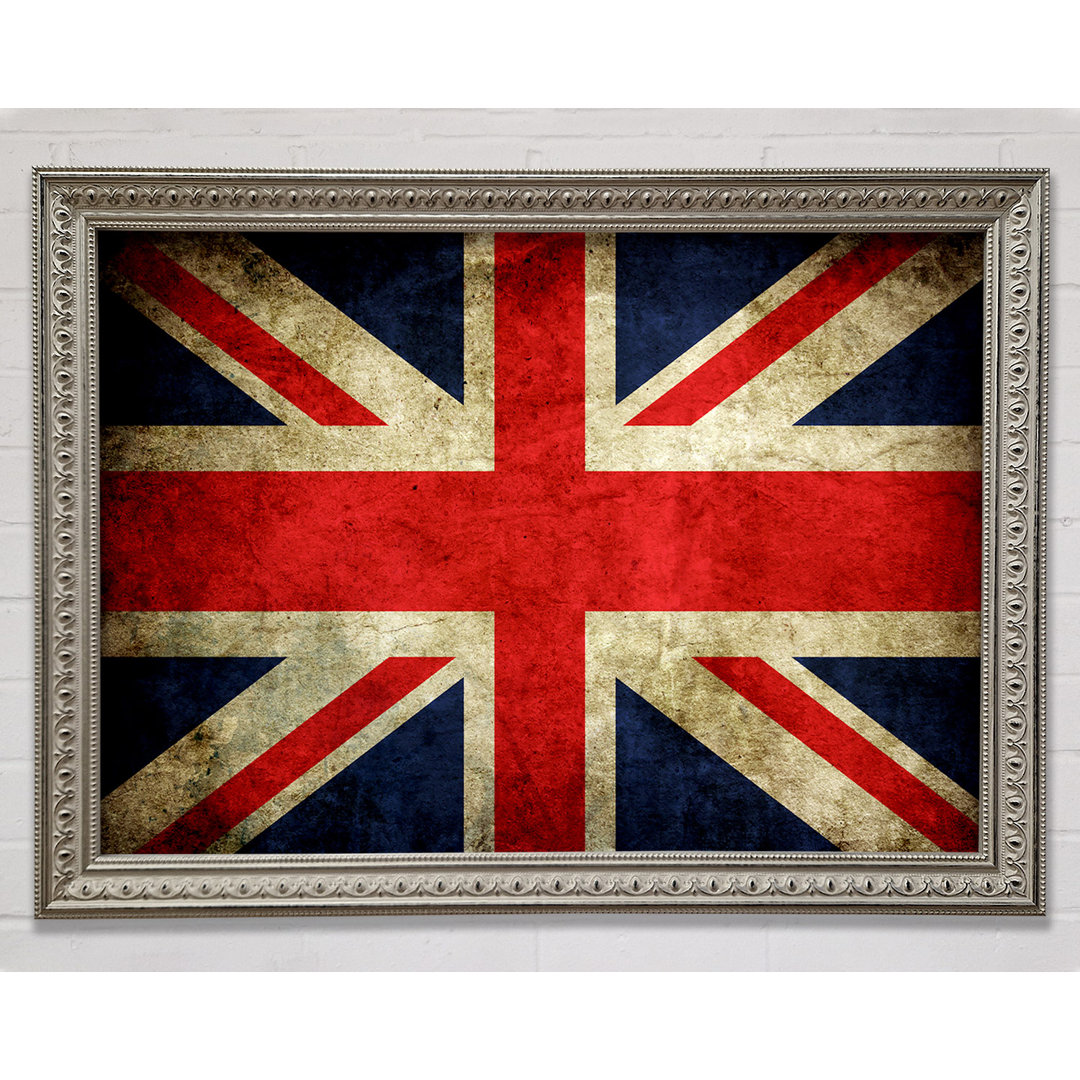 Britische Grunge Flagge - Druck