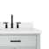 Tidworth 72'' Solid Wood Double Bathroom Vanity with 1.5'' White Quartz Top, Rectangular Sinks