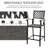 Kozyard Outdoor Bar Stools Set of 2, Patio Bar Chairs with Wrought Iron Frame & Textilene Fabric, Outdoor Counter Height Bar Stools for Patio, Poolside, Backyard Gray-840138649