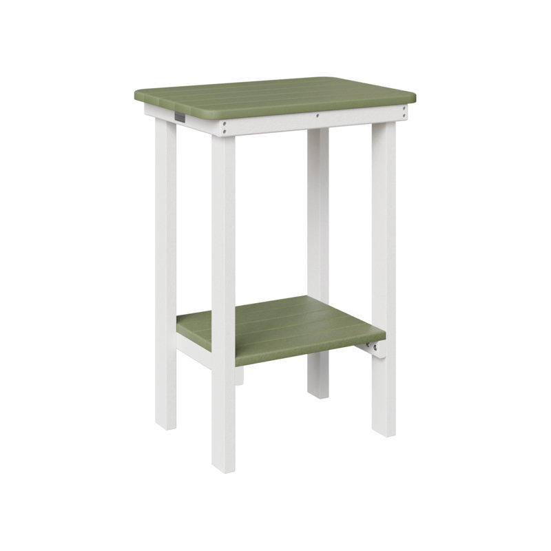 Table de bout rectangulaire Berlin Gardens, H 29 po x l 15 po x P 20,5 po, Sauge/blanc