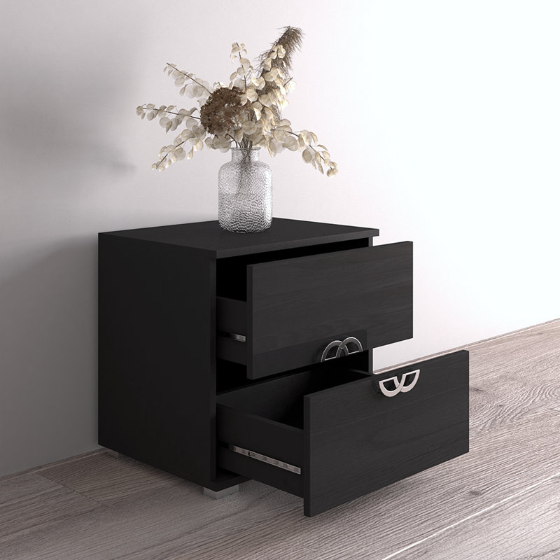 Table de chevet 19,6 po Anabella, Noir