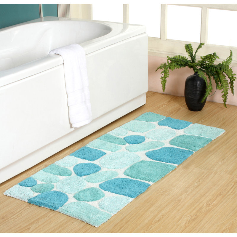 Tapis pour salle de bain Creline - bleu arctique, Bleu arctique
