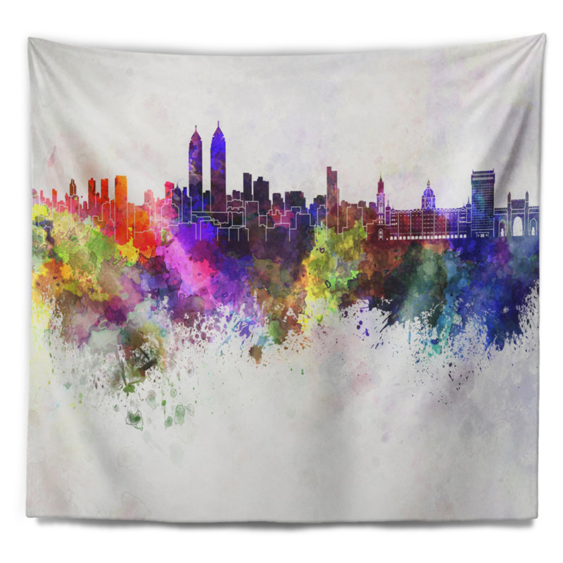 Tapisserie de mumbai skyline Cityscape, H 78 po x l 92 po