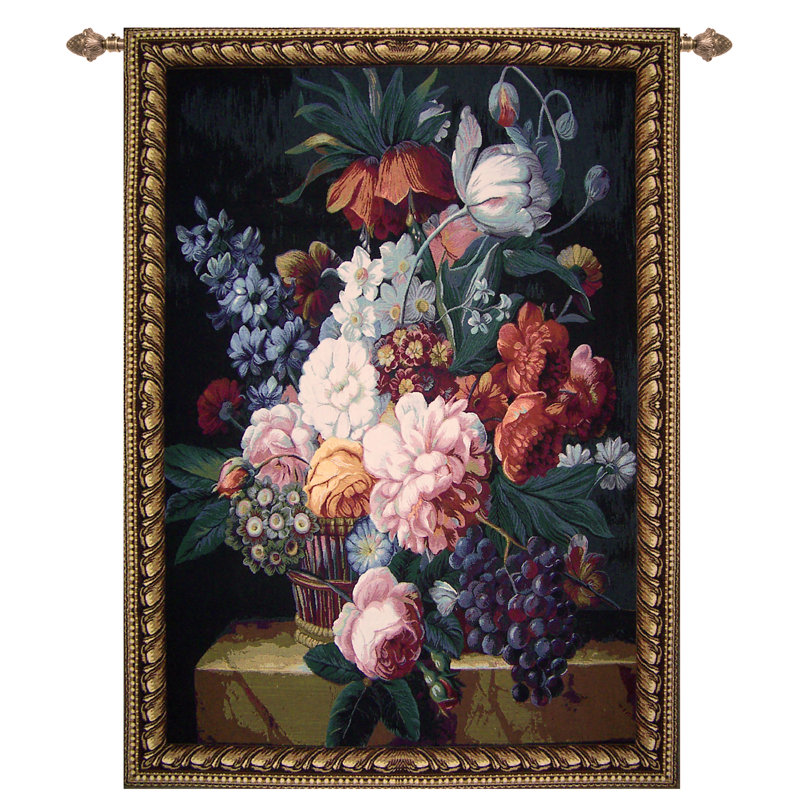 Tenture murale en coton «Nature morte avec fleurs et fruits» par Jan Frans Van Dael