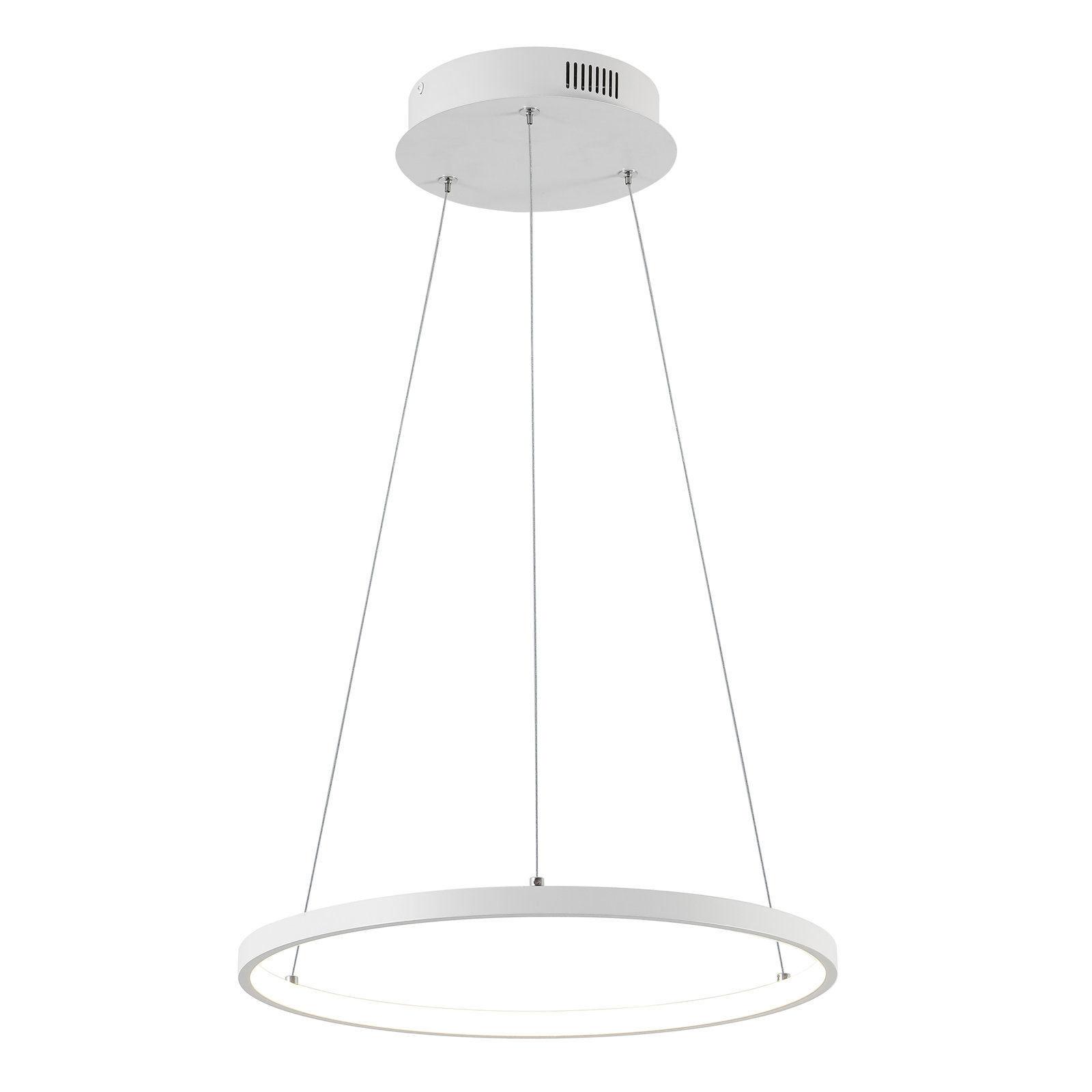 Odin Single Light Dimmable LED Pendant, 0.75" H x 15.75" W x 15.75" D, Matte White