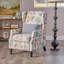 Fauteuil inclinable à dossier poussoir, fauteuil à oreilles moderne en tissu