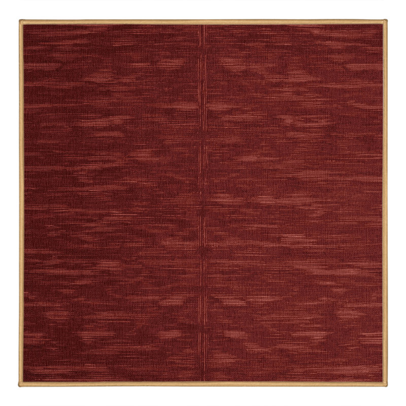Machine Washable Solid Brown Area Rug, Square 4'