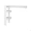Table de bar H 43,1 po, 3 tablettes, blanc - Cuisine