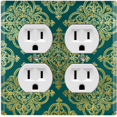 Patterned 2 - Gang Toggle Light Switch Standard Wall Plate