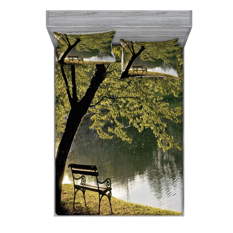 Tree Microfiber Sheet Set, Full Sheet Set + Fitted Sheet + 2 Pillowcases