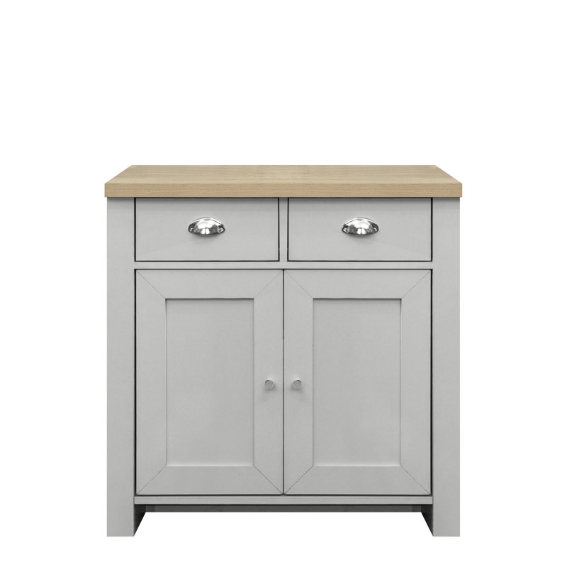 Highgate 79cm Wide 2 Drawer Sideboard, Grey/Oak