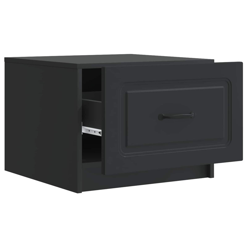 Coffee Table with Storage, 37cm H x 50cm L x 49cm W, Black