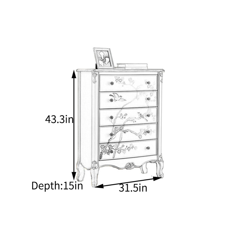 Armoire d'entrée peinte