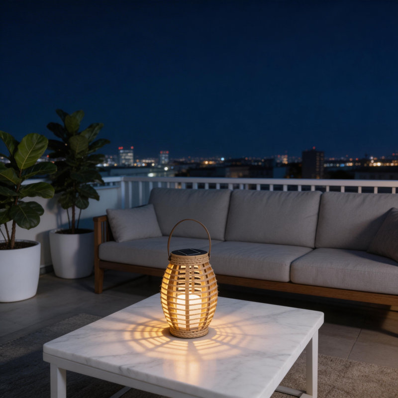 Solar Lantern 18cm Integrated LED Outdoor Table Lamp
