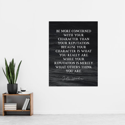 John Wooden Character What You Are Coach - No Frame Typography