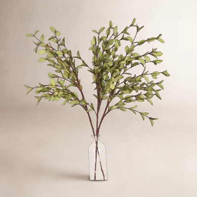 Artificial Farmhouse Floral Arrangement With Glass Greenery Foliage Sprays With Long Stems For Vase Filler Table Decoration